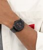 Montre HUGO WORK Homme 1530423 Analogue Cadran MINERAL Noir Bracelet Cuir Noir Etanchéité 5BAR