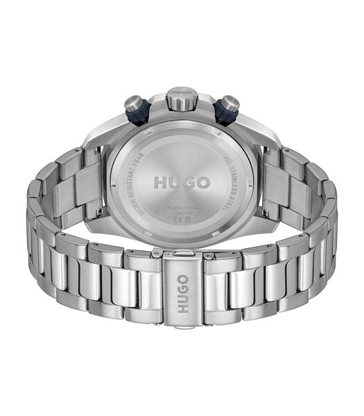 Montre HUGO DIVE Homme 1530429 Analogue Cadran MINERAL Bleu Bracelet Acier inoxydable Acier Etanchéité 5BAR