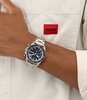 Montre HUGO DIVE Homme 1530429 Analogue Cadran MINERAL Bleu Bracelet Acier inoxydable Acier Etanchéité 5BAR