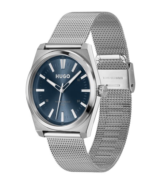 Montre HUGO ARK Homme 1530439 Analogue Cadran MINERAL Bleu Bracelet Acier inoxydable Acier Etanchéité 5BAR