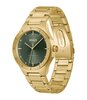 Montre HUGO LIT Homme 1530449 Analogue Cadran MINERAL Vert Bracelet Acier Or jaune Etanchéité 5BAR