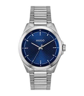 Montre HUGO SEAM Homme 1530451 Analogue Cadran MINERAL Bleu Bracelet Acier inoxydable Acier Etanchéité 3BAR