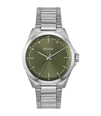 Montre HUGO SEAM Homme 1530453 Analogue Cadran MINERAL Vert Bracelet Acier inoxydable Acier Etanchéité 3BAR