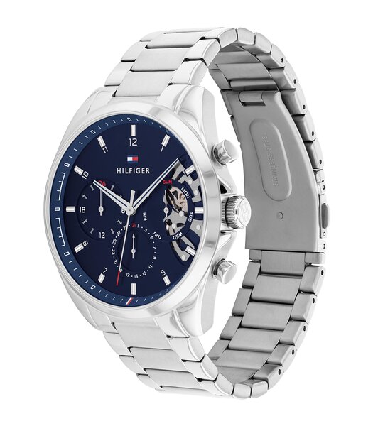 Montre TOMMY HILFIGER BAKER Homme 1710448 Analogue Cadran MINERAL Bleu Bracelet Acier inoxydable Acier BOUCLE DEPLOYANTE Etanchéité 5ATM
