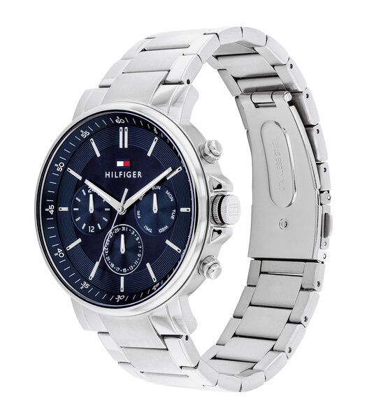 Montre TOMMY HILFIGER TYSON Homme 1710588 Analogue Cadran MINERAL Bleu Bracelet Acier inoxydable Acier Etanchéité 5BAR