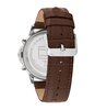 Horloge TOMMY HILFIGER STEWART Heren 1710629 Analoog Behuizing MINERAAL Blauw Bracelette Leer Bruin Etanchéiteiten 5BAR