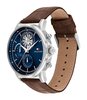 Horloge TOMMY HILFIGER STEWART Heren 1710629 Analoog Behuizing MINERAAL Blauw Bracelette Leer Bruin Etanchéiteiten 5BAR