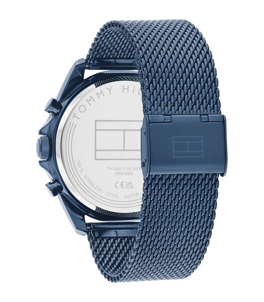 Montre TOMMY HILFIGER BAKER Homme 1710648 Analogue Cadran MINERAL Bleu Bracelet Acier Bleu Etanchéité 5BAR
