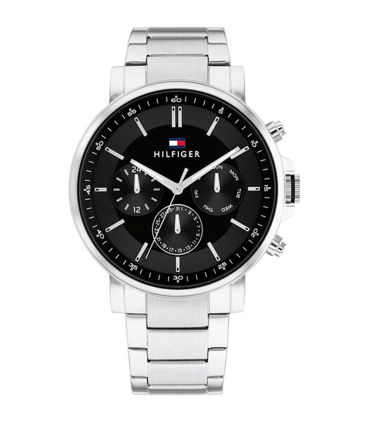 Montre TOMMY HILFIGER TYSON Homme 1710667 Analogue Cadran MINERAL Noir Bracelet Acier inoxydable Acier Etanchéité 5BAR