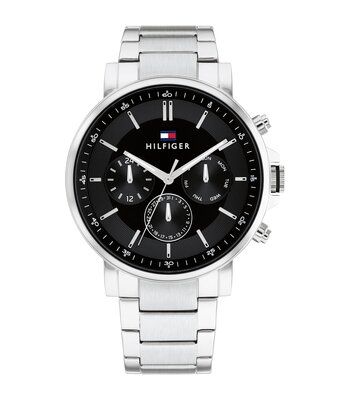 Montre TOMMY HILFIGER TYSON Homme 1710667 Analogue Cadran MINERAL Noir Bracelet Acier inoxydable Acier Etanchéité 5BAR