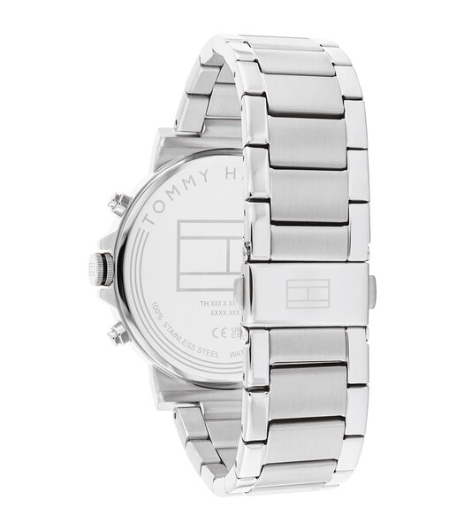 Montre TOMMY HILFIGER TYSON Homme 1710667 Analogue Cadran MINERAL Noir Bracelet Acier inoxydable Acier Etanchéité 5BAR
