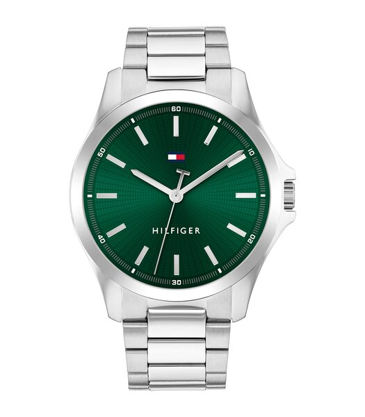 Horloge TOMMY HILFIGER BRUCE (43MM) Heren 1710672 Analoog Behuizing MINERAAL Groen Bracelette Roestvrij staal Staal Etanchéiteiten 3BAR