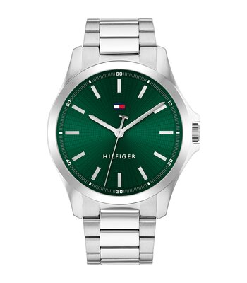 Montre TOMMY HILFIGER BRUCE (43MM) Homme 1710672 Analogue Cadran MINERAL Vert Bracelet Acier inoxydable Acier Etanchéité 3BAR