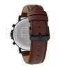 Montre TOMMY HILFIGER TYSON Homme 1710704 Analogue Cadran MINERAL Noir Bracelet Cuir Brun Etanchéité 5BAR