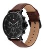 Montre TOMMY HILFIGER TYSON Homme 1710704 Analogue Cadran MINERAL Noir Bracelet Cuir Brun Etanchéité 5BAR
