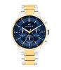 Montre TOMMY HILFIGER TYSON Homme 1710710 Analogue Cadran MINERAL Bleu Bracelet Acier inoxydable Acier / or jaune Etanchéité 5BAR