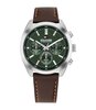 Montre TOMMY HILFIGER HUDSON Homme 1710719 Analogue Cadran MINERAL Vert Bracelet Cuir Brun Etanchéité 5BAR