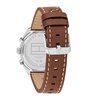 Montre TOMMY HILFIGER HUDSON Homme 1710720 Analogue Cadran MINERAL Bleu Bracelet Cuir Brun Etanchéité 5BAR