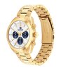 Montre TOMMY HILFIGER HUDSON Homme 1710723 Analogue Cadran MINERAL Blanc Bracelet Acier Or jaune Etanchéité 5BAR
