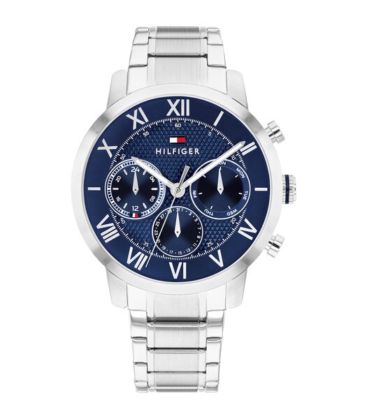 Horloge TOMMY HILFIGER TH-OXFORD Heren 1710728 Analoog Behuizing MINERAAL Blauw Bracelette Roestvrij staal Staal Etanchéiteiten 5BAR