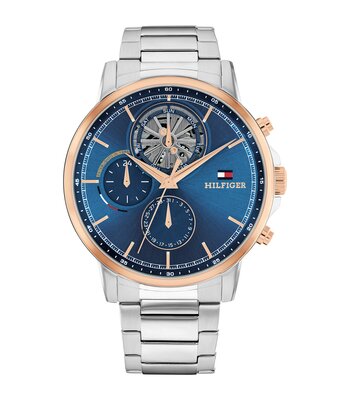 Montre TOMMY HILFIGER STEWART Homme 1710734 Analogue Cadran MINERAL Bleu Bracelet Acier inoxydable Acier Etanchéité 5BAR