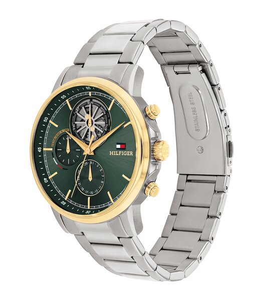 Montre TOMMY HILFIGER STEWART Homme 1710735 Analogue Cadran MINERAL Vert Bracelet Acier inoxydable Acier Etanchéité 5BAR