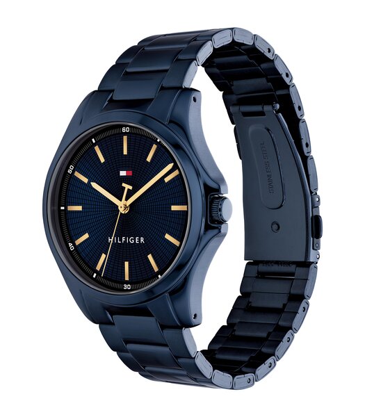 Montre TOMMY HILFIGER BRUCE Homme 1710742 Analogue Cadran MINERAL Bleu Bracelet Acier Bleu Etanchéité 3BAR
