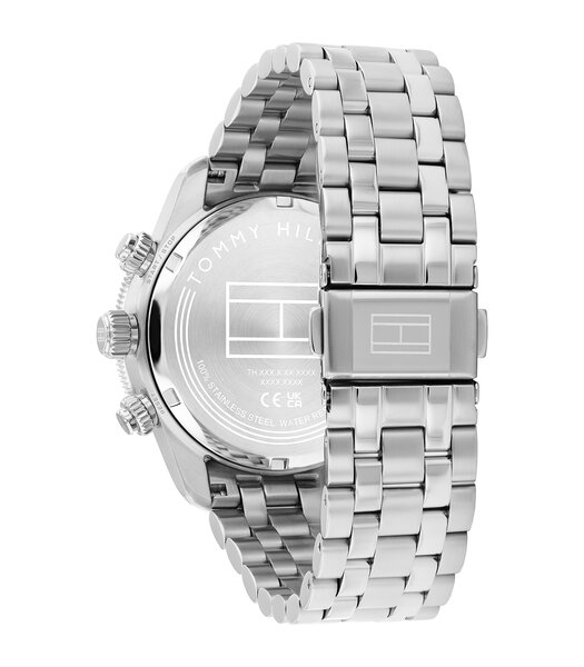 Montre TOMMY HILFIGER TH85 CHRONO Homme 1710743 Analogue Cadran MINERAL Bleu Bracelet Acier inoxydable Acier Etanchéité 5BAR