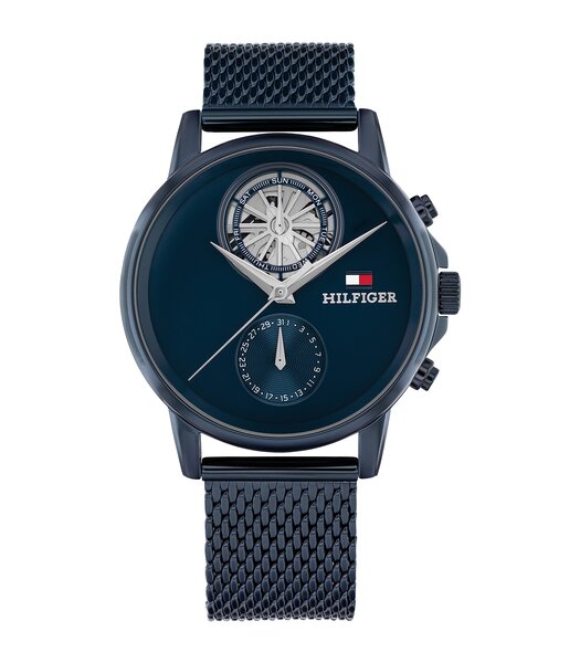 Montre TOMMY HILFIGER STEWART Homme 1710750 Analogue Cadran MINERAL Bleu Bracelet Acier Bleu Etanchéité 5BAR