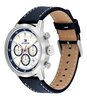 Montre TOMMY HILFIGER KENT Homme 1710751 Analogue Cadran MINERAL Blanc Bracelet Cuir Bleu Etanchéité 5BAR
