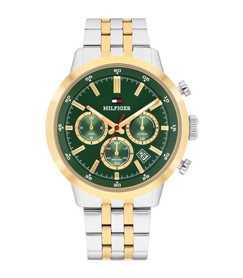Montre TOMMY HILFIGER KENT Homme 1710754 Analogue Cadran MINERAL Vert Bracelet Acier inoxydable Acier / or jaune Etanchéité 5BAR