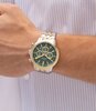 Montre TOMMY HILFIGER KENT Homme 1710754 Analogue Cadran MINERAL Vert Bracelet Acier inoxydable Acier / or jaune Etanchéité 5BAR