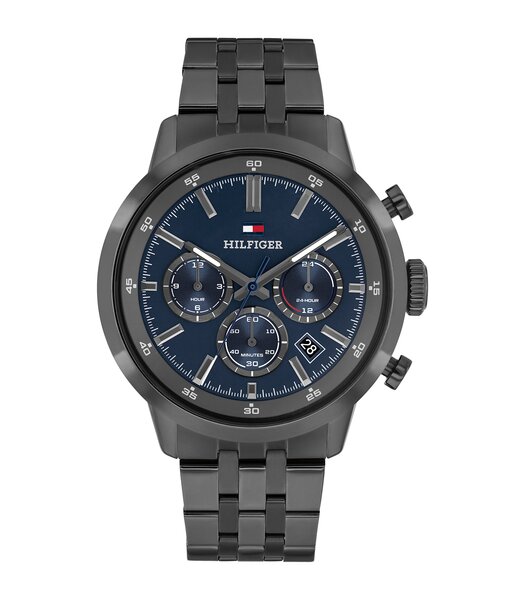 Montre TOMMY HILFIGER KENT Homme 1710755 Analogue Cadran MINERAL Bleu Bracelet Acier Gris Etanchéité 5BAR