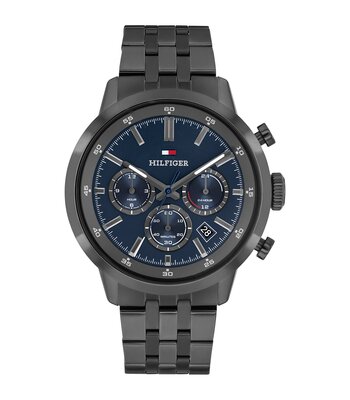 Montre TOMMY HILFIGER KENT Homme 1710755 Analogue Cadran MINERAL Bleu Bracelet Acier Gris Etanchéité 5BAR