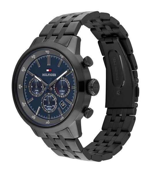 Montre TOMMY HILFIGER KENT Homme 1710755 Analogue Cadran MINERAL Bleu Bracelet Acier Gris Etanchéité 5BAR