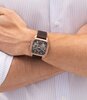 Montre TOMMY HILFIGER HERALD SKELETON Homme 1710757 Analogue Cadran MINERAL Vert Bracelet Cuir Brun Etanchéité 5BAR