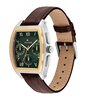 Horloge TOMMY HILFIGER TH-OXFORD Heren 1710762 Analoog Behuizing MINERAAL Groen Bracelette Leer Bruin Etanchéiteiten 3BAR