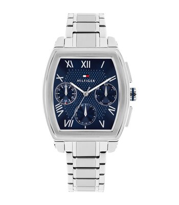 Horloge TOMMY HILFIGER TH-OXFORD Heren 1710763 Analoog Behuizing MINERAAL Blauw Bracelette Roestvrij staal Staal Etanchéiteiten 3BAR
