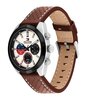 Montre TOMMY HILFIGER HUDSON Homme 1710765 Analogue Cadran MINERAL Blanc Bracelet Cuir Brun Etanchéité 5BAR