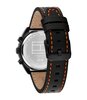 Montre TOMMY HILFIGER HUDSON Homme 1710766 Analogue Cadran MINERAL Noir Bracelet Cuir Noir Etanchéité 5BAR