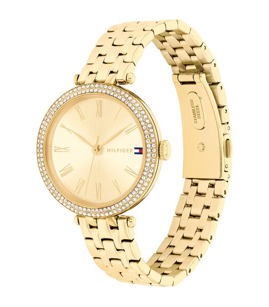 Horloge TOMMY HILFIGER NATALIE Dames 1782718 Analoog Behuizing MINERAAL Geelgoud Bracelette Staal Geelgoudkleurig Etanchéiteiten 3BAR