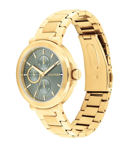 Montre TOMMY HILFIGER LORI Femme 1782755 Analogue Cadran MINERAL Vert Bracelet Acier Or jaune Etanchéité 5BAR