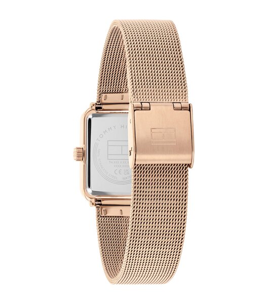 Montre TOMMY HILFIGER TEA Femme 1782792 Analogue Cadran MINERAL Brun Bracelet Acier Or rose Etanchéité 3BAR