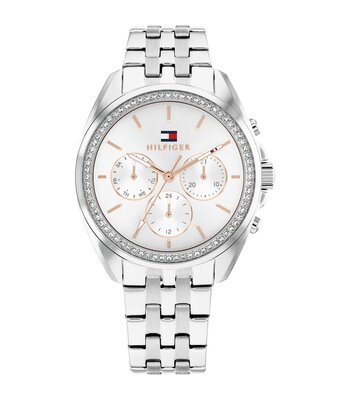 Montre TOMMY HILFIGER MELLIE Femme 1782802 Analogue Cadran MINERAL Argenté Bracelet Acier inoxydable Acier Etanchéité 5BAR