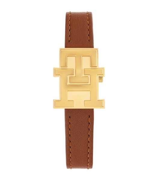 Montre TOMMY HILFIGER TH85 Femme 1782822 Analogue Cadran MINERAL Argenté Bracelet Cuir Brun Etanchéité 3BAR