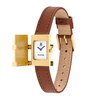 Montre TOMMY HILFIGER TH85 Femme 1782822 Analogue Cadran MINERAL Argenté Bracelet Cuir Brun Etanchéité 3BAR
