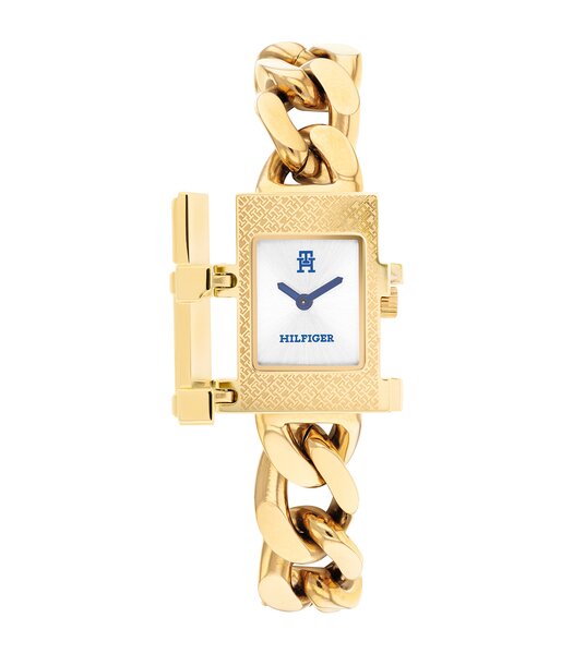 Montre TOMMY HILFIGER TH85 Femme 1782823 Analogue Cadran MINERAL Argenté Bracelet Acier Or jaune Etanchéité 3BAR