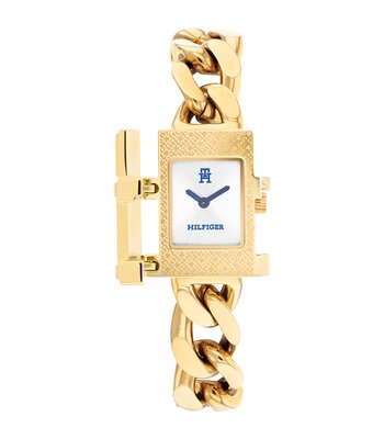 Montre TOMMY HILFIGER TH85 Femme 1782823 Analogue Cadran MINERAL Argenté Bracelet Acier Or jaune Etanchéité 3BAR