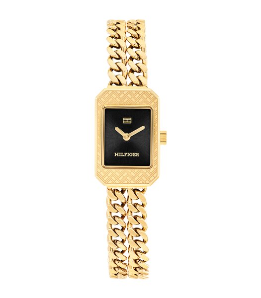 Montre TOMMY HILFIGER SARAH Femme 1782842 Analogue Cadran MINERAL Noir Bracelet Acier Or jaune Etanchéité 3BAR