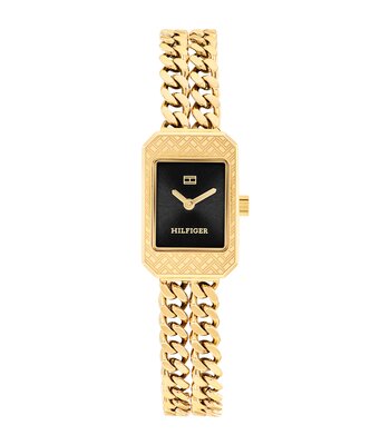 Montre TOMMY HILFIGER SARAH Femme 1782842 Analogue Cadran MINERAL Noir Bracelet Acier Or jaune Etanchéité 3BAR